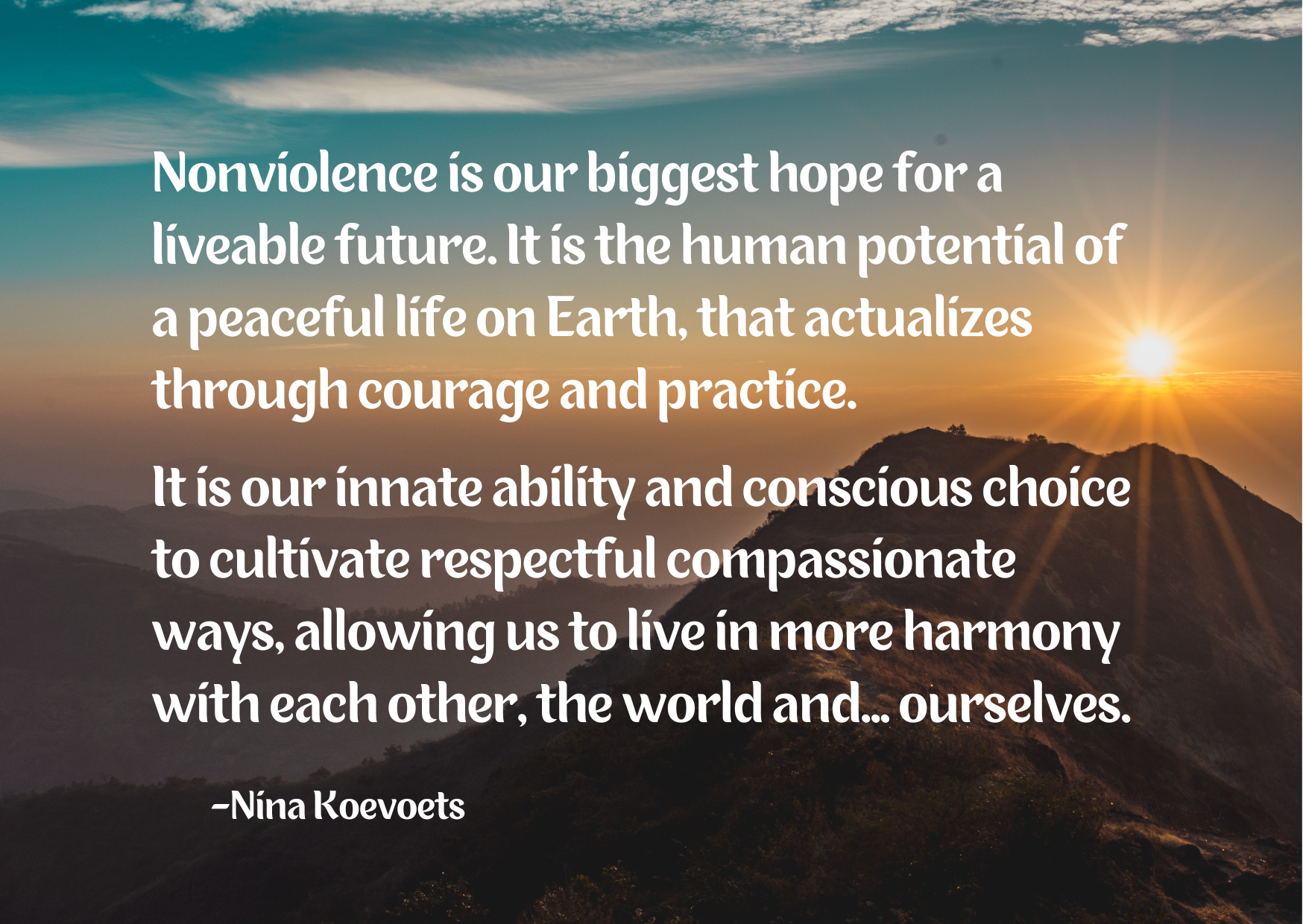 Nonviolence hope